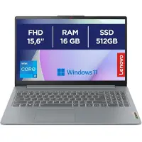 Lenovo IdeaPad Slim 3 notebook, FHD (1920 x 1080), i5-13420H, 16 GB RAM, SSD, geïntegreerde grafische kaart, WiFi 6, Bluetooth, Windows 11 Home, grijs, Intel Core i5, 16 GB, 512 GB