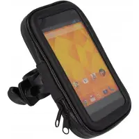 TopTel VEGACOM Fiets- en Motorhouder Zwart - Waterdicht & Touchscreen Compatibel