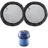Corvance 2 stuks regentonnetjes met elastische rand, 120 cm, zwart, tuin/gebruik