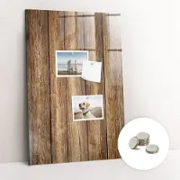 Tulup Coloray Magneetbord - Memo Bord Houtstructuur - 60x120 cm - Bruin Magneetbord - Magneetbord Keuken - Magnetisch Bord Kind Natuur - Memo Magneetbord - Magneetbord Foto
