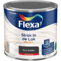 Flexa - Strak In De Lak Binnenlak Hoogglans - Puur Grafiet - Mengverf - 500 Ml