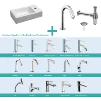 Wiesbaden Fonteinpack rhea keramiek rechts 45.5x26x12 cm chroom