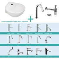 Wiesbaden Fonteinpack porta keramiek 35x35x14.5 cm chroom