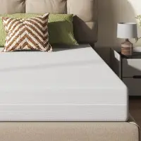 Ropilly Ergonomisch koudschuim matras 120x200 - 20 cm dik traagschuim - Optimale lichaamsondersteuning - Wasbare hoes - Slaapkamer - Wit