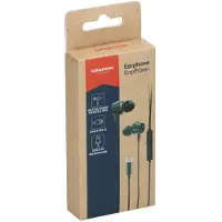 Grundig Koptelefoon met kabel, USB-C. Headset met 120 cm kabel. Oordopjes met microfoon. Compatibel met smartphones en tablets. Noise-cancelling. Zwarte, bedrade ANC-koptelefoon