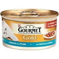 Gourmet gold fijne hapjes zalm / kip - 85 gr - 24 stuks