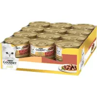 Gourmet 24x Gold - Fijne Hapjes Kalkoen & Eend - Kattenvoer - 85g