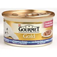 Gourmet gold luxe mix zeevis in saus met spinazie (24X85 GR)