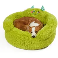 Dripio Donut-hondenbed, zacht, orthopedisch, maat L (69x69x36 cm), groen