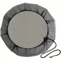 LTPRTZ Regenton Gaasafdekking - Ton Deksel - Regenwater Opvangen - Verstelbaar Trekkoord - 123 x 123 x 74 cm - Zwart