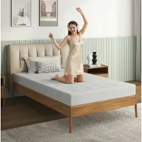 OKWISH Matras 140x200 cm - Ergonomisch Schuimmatras Met D25 Schuimkern En 3D Tijk - Afneembare En Wasbare Hoes - Anti Allergie - Wit