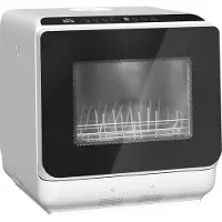 Ropilly Mini vaatwasser tafelmodel - 5 Programma's - met 6 liter watertank - Wit