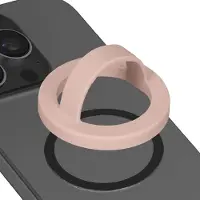 Kwmobile Telefoon Ringhouder voor MagSafe Ring Holder - Siliconen Magnetische Vingerhouder voor Smartphone - Magnetische Telefoongreep - Compatibel met MagSafe - poederroze