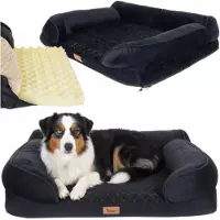 Purlove Orthopedisch hondenbed, 80 x 65 cm, maat M, zwart