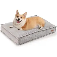 Markenlos Hondenbed, kattenbed, zacht, grijs, 14 cm hoog, extra dik vulling, wasbaar