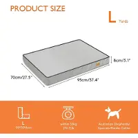 StarTech.com Waterdicht hondenbed - Schuimrubberen matras - Wasbare, afneembare hoes - 100% katoen - Maat L - Voor honden