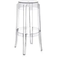 Kartell Charles Ghost Kruk - Set van 2 H 75 cm | Crystal