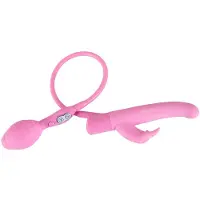 You2Toys – ‘Rosy Bunny’ Rabbit Vibrator met Opblaas Pomp Veelzijdig en Fijn in Gebruik – Roze