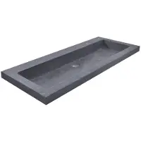 Wiesbaden Wastafel Hardsteen 100x46x5 cm (2 kraangaten)