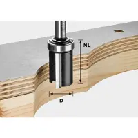 Festool 491028 Vlakke frees Lengte 62 mm Afmeting, Ø 19.05 mm Werklengte 25 mm Schachtdiameter 8 mm