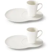 Villeroy & boch VIVO by Villeroy &amp; Boch Group Voice Basic mok en schotel - 4 stuks