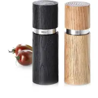 AdHoc Peper- en zoutmolen Texture Hout (2-delig)