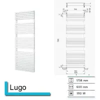 Boss & Wessing Handdoekradiator BWS Lago 1758 x 600 mm (13 kleuren)