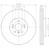 Hella 8DD 355 113-171 Remschijf
