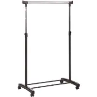 Overig Kledingrek Met 4 Wielen Zwart 90x79,5x43cm