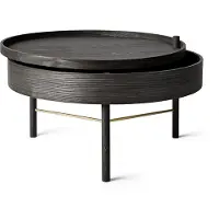Menu Turning Tafel Black Ash & Brass