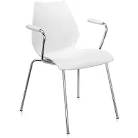 Kartell Maui Stoel - Set van 2 Armchair | Standard | Zinc White