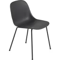 Muuto Fiber side chair stoel Black-Anthracite (kunststof)