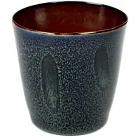 Serax Terres de Rêves beker conisch 150 ml ø 7 cm stoneware donkerblauw-rust