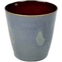Serax Terres de Rêves beker conisch 150 ml ø 7 cm stoneware smokey blue-rust