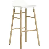 Normann Copenhagen Barstoel Form Oak 75 cm White