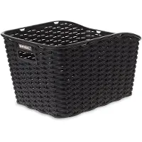 Basil Weave WP Fietsmand - Achter - Kunststof - Inclusief Bevestigingssysteem - Zwart