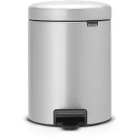 Brabantia NewIcon Pedaalemmer 5 Liter Metallic Grijs