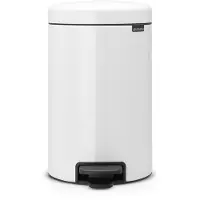 Brabantia pedaalemmer newicon 12 L wit wit Metaal Brabantia Prullenbak