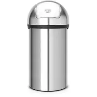 Brabantia Push Bin Prullenbak - 60 liter - Matt Steel