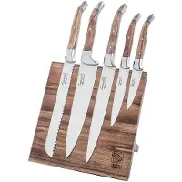 Laguiole Style de Vie Luxury Line koksmessenset - 5-delig - olijfhout
