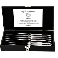 Laguiole Luxury Line steakmessen - RVS - 6 stuks