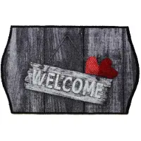 MD-ENTREE Schoonloopmat Elegance Welcome Hearts antraciet 50x75 cm