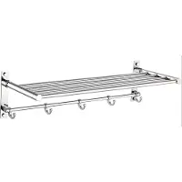 Best design Wand handdoekrek Clips 60x22.5cm Chroom