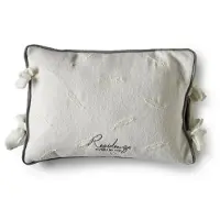 Rivièra Maison sierkussenhoes Residenza Feather (30x40cm) Wit