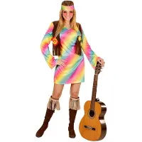 E-Carnavalskleding.nl Hippie jurkjes met vestje voor dames
