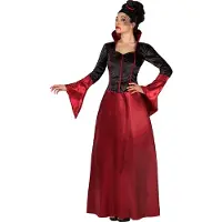 Atosa Rood en zwart Halloween kostuum van vampier voor dames - Verkleedkleding - M/L