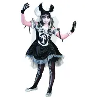 Generik "Chique skeletten kostuum voor meisjes Halloween - Kinderkostuums - 152/158"