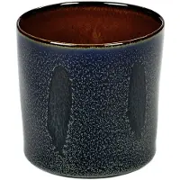 Serax Terres de Rêves beker cilinder 250 ml ø 7,5 cm stoneware donkerblauw-rust