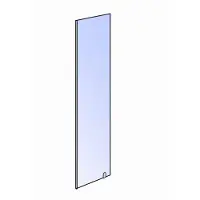 Sanilux Klik zijwand 40 cm 8 mm veiligheidsglas /voor inloopdouche