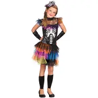 Muovijalelu Skeleton Princess Kinderkostuum